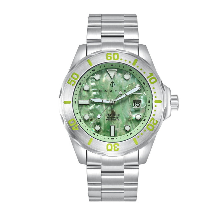 Pacific Automatic Green Mother-Of-Pearl Dial / Stainless Steel Bracelet Green Mo