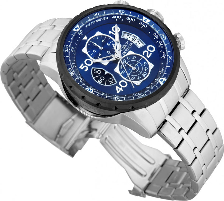 Aviator Chronograph Blue Dial / Silver Stainless Steel Bracelet Blue Dial