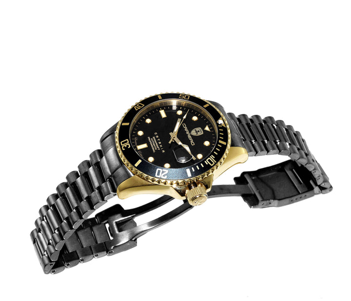 CATANIA -PD GOLD TONE/IP-BLACK Black Dial