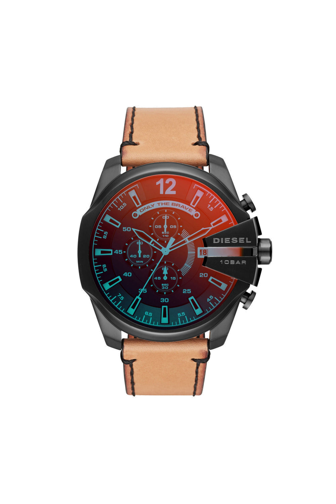Mega Chief 51mm / Black / Tan | Black Dial
