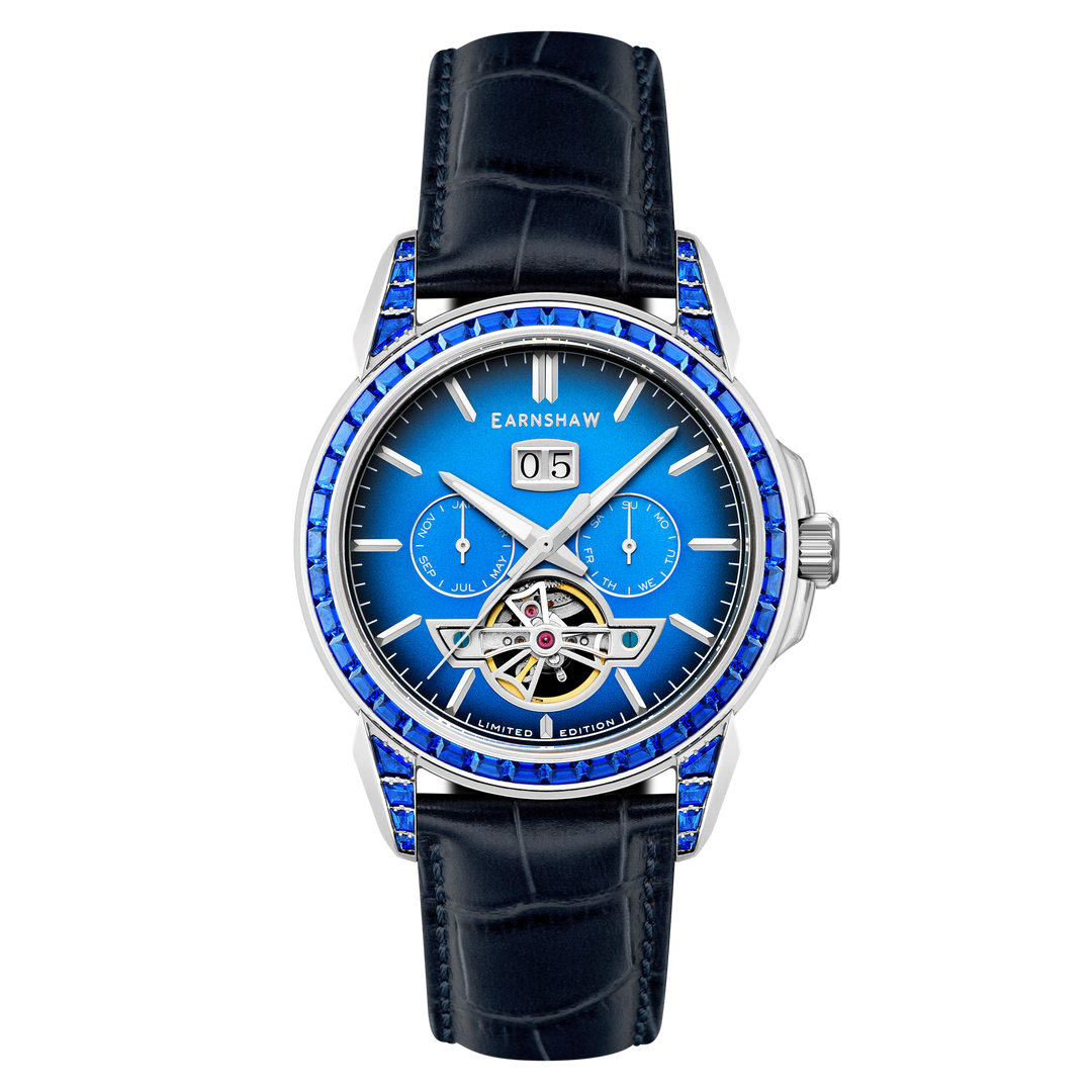 Nobility Nawab Grand Date Calendar Open Heart Automatic Limited Edition Blue / G