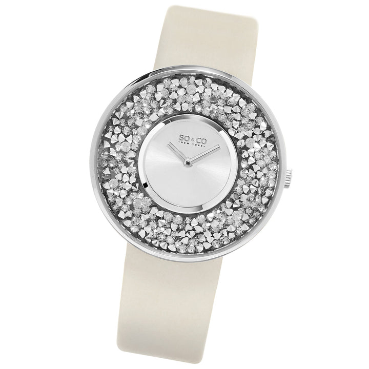 Chelsea White/Leather | Silver Dial