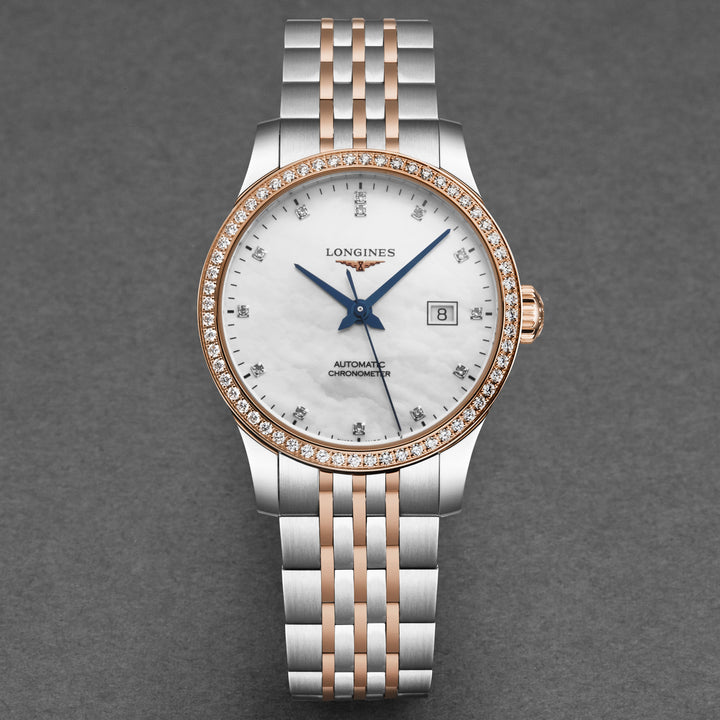 Record Mop diam / Stainless Steel & Rose Gold Mop diam Dial