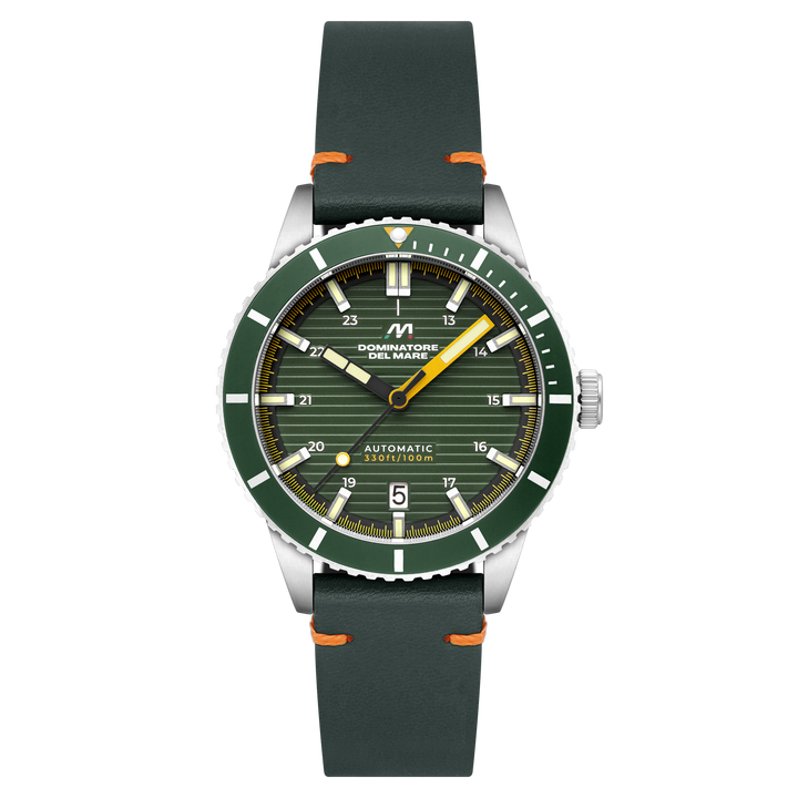 SCILLA AUTOMATIC GREEN / Leather | Green Dial