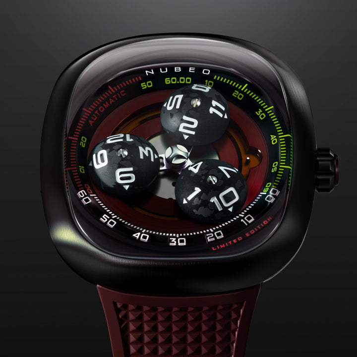 Tri-star Orbit Automatic Limited Edition Red / Rubber | Red Dial