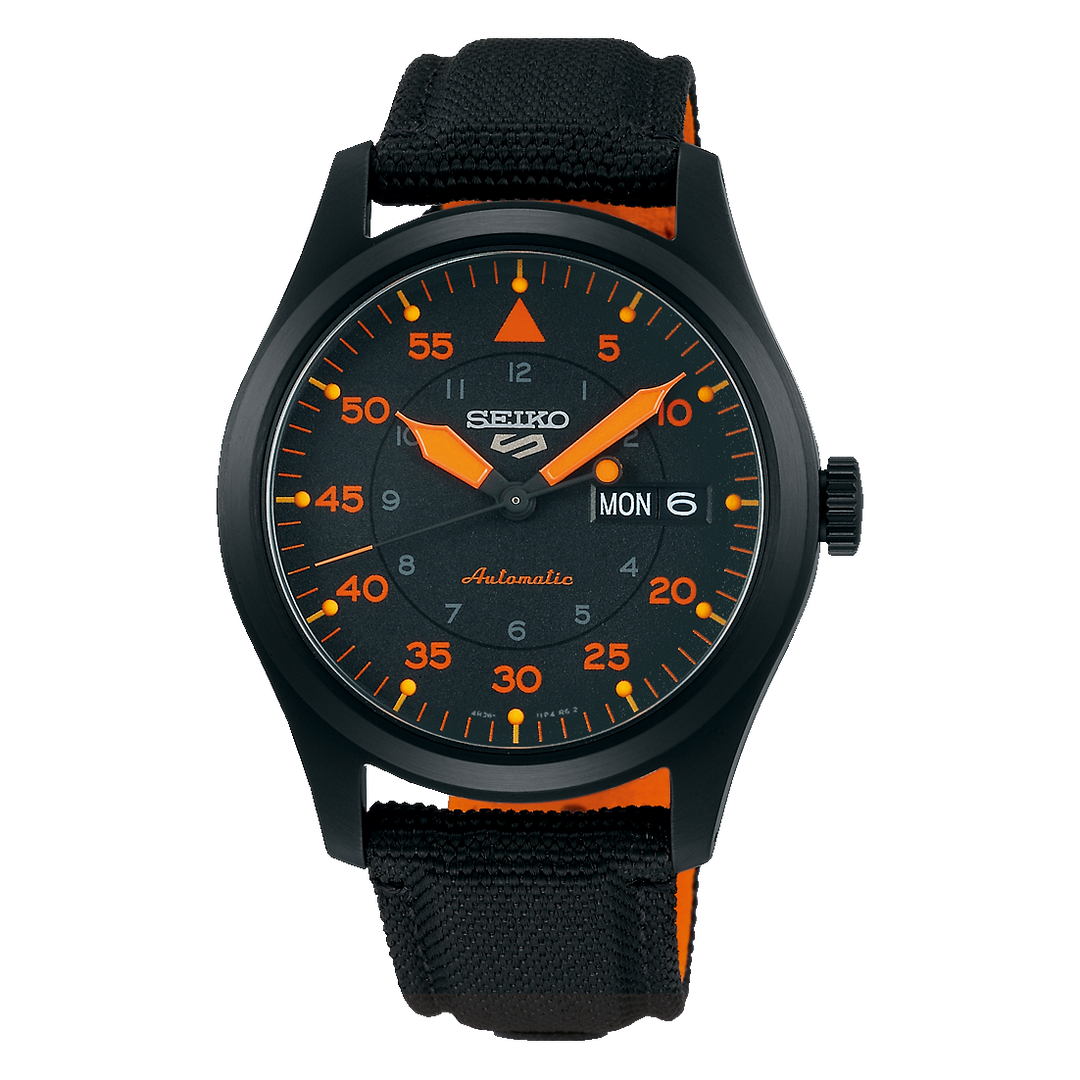 5 Sports Field Black Textured Dial / Nylon Strap Black Dial