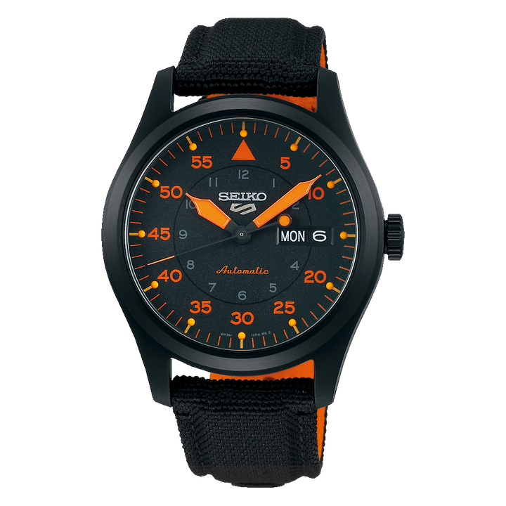 5 Sports Field Black Textured Dial / Nylon Strap Black Dial