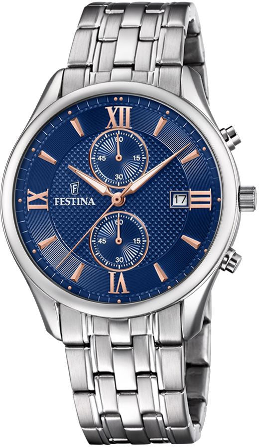 Timeless Chrono Blue / Stainless Steel | Blue Dial