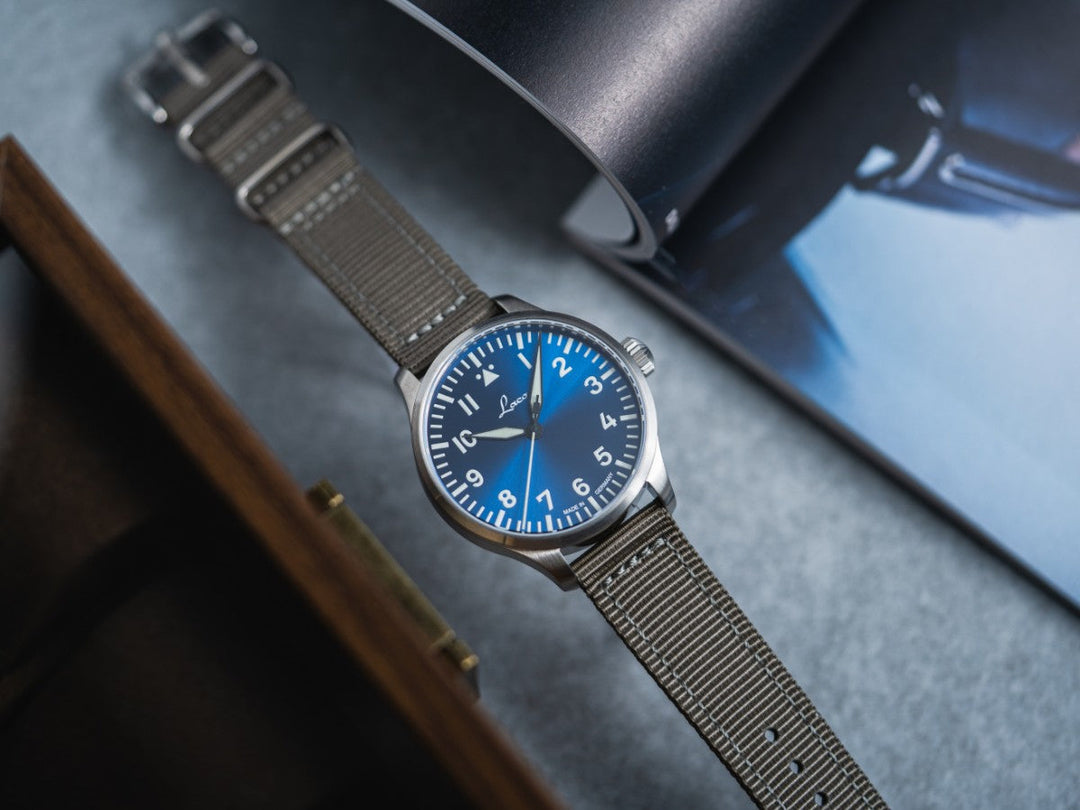 Augsburg Blaue Stunde 42 nylon bracelet | Blue Dial