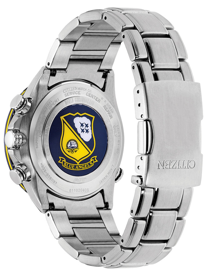 Eco Drive Blue Angels Chronograph Blue/SS | Blue Dial