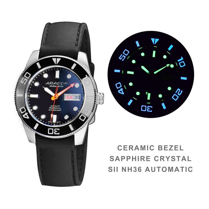 Divemaster 42 NH36 Automatic Black Dial | Black Dial Dial