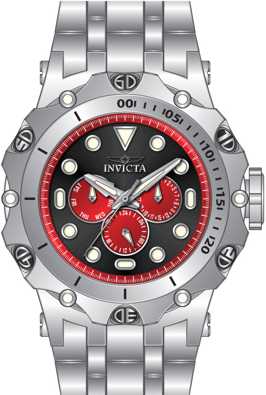 Reserve 51mm / Black and Red / Silver | Black and Red Dial