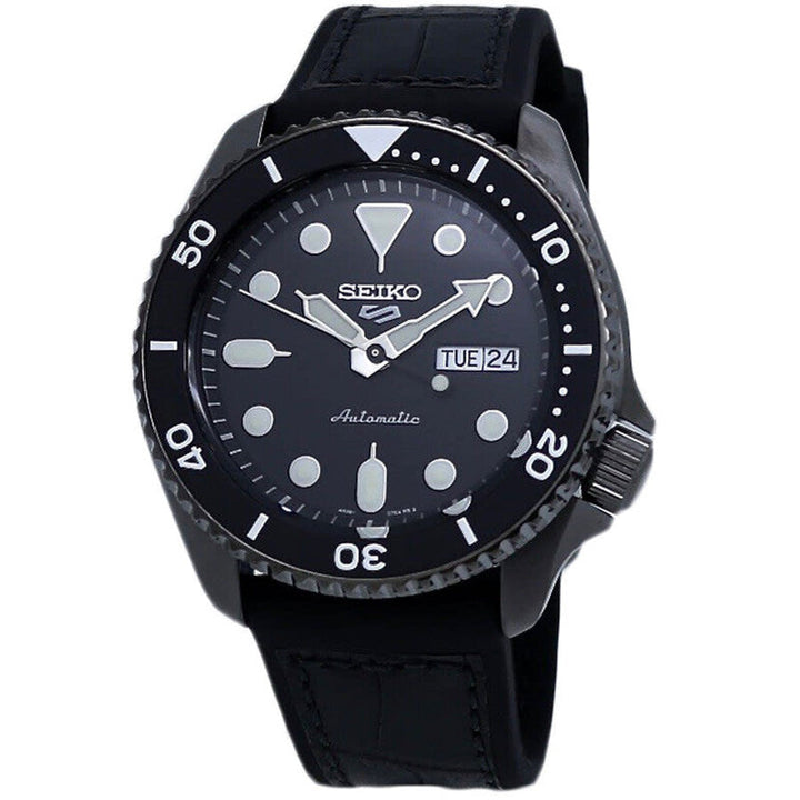 5 Sports SYX Black Dial / Black Leather Strap Black Dial
