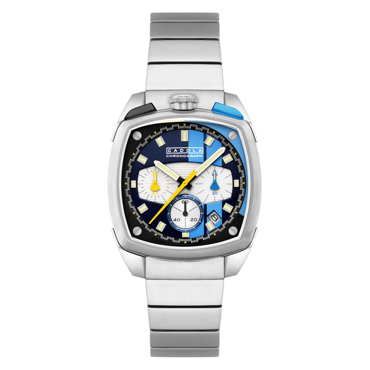 Taurus Chronograph Black & Blue / Stainless Steel | Blue Dial
