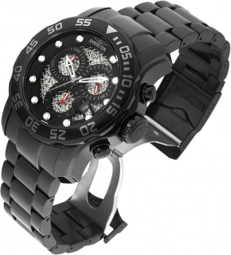 Pro Diver Chronograph Silver / Black Dial / Black Stainless Steel Bracelet Two-T
