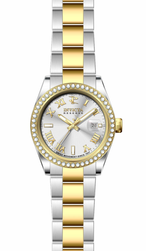 Elite Diamond Silver dial / Two-Tone Silver / Gold Stainless Steel Bracelet Silv