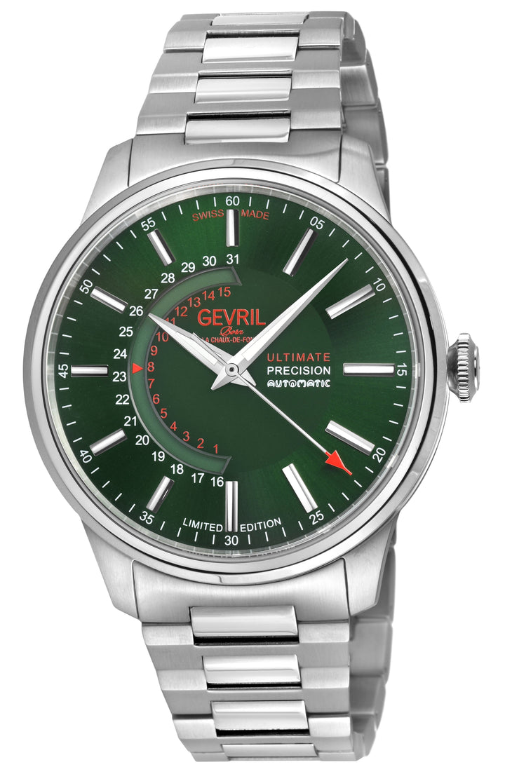 Guggenheim Sellita SW 220 Custom date wheel, SS case, Green dial, SS Bracelet | 