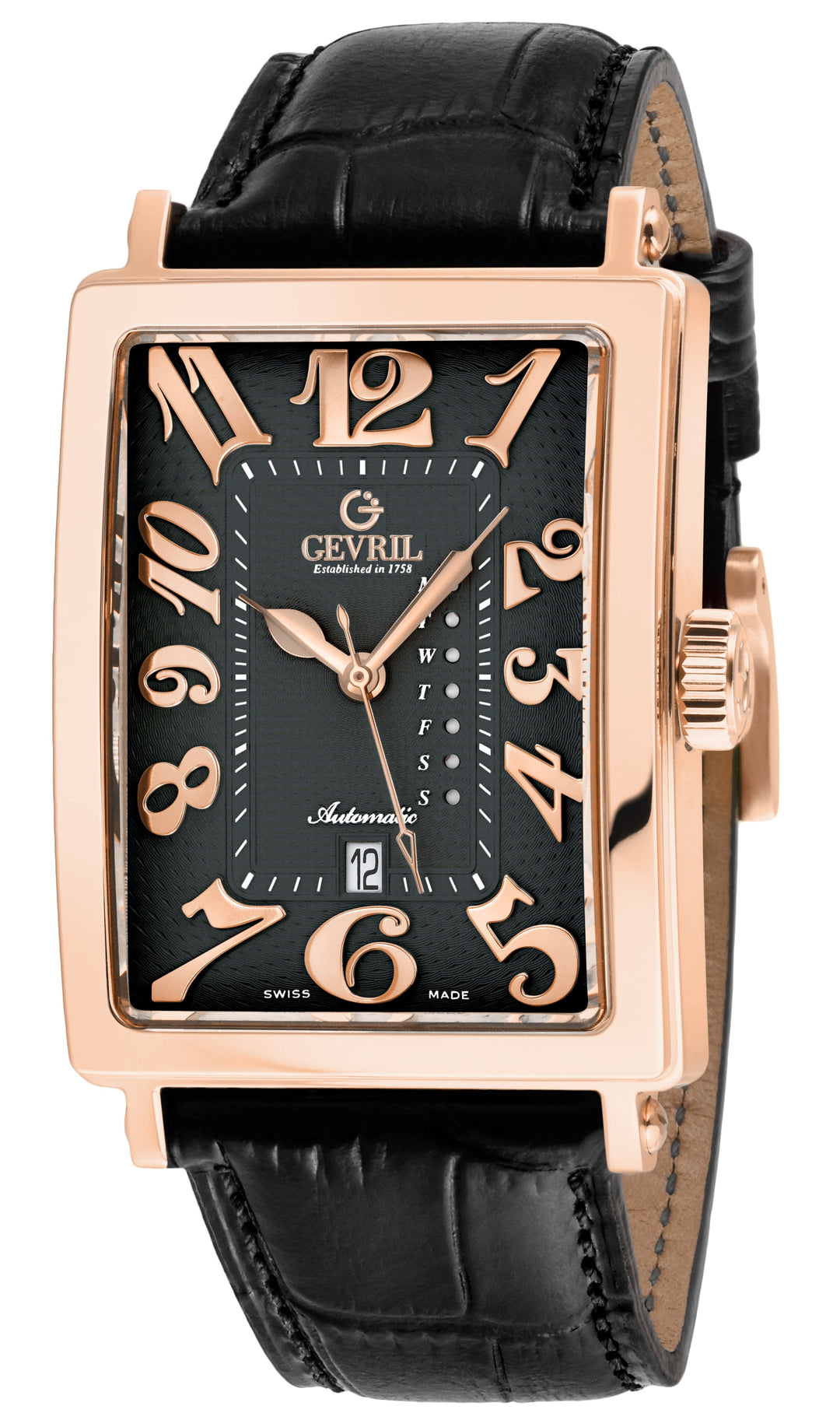 Avenue of Americas Swiss Modified Custom Sellita SW220-1 Movement rectangle Blac