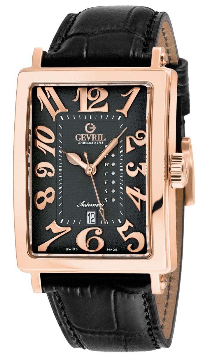 Avenue of Americas Swiss Modified Custom Sellita SW220-1 Movement rectangle Blac