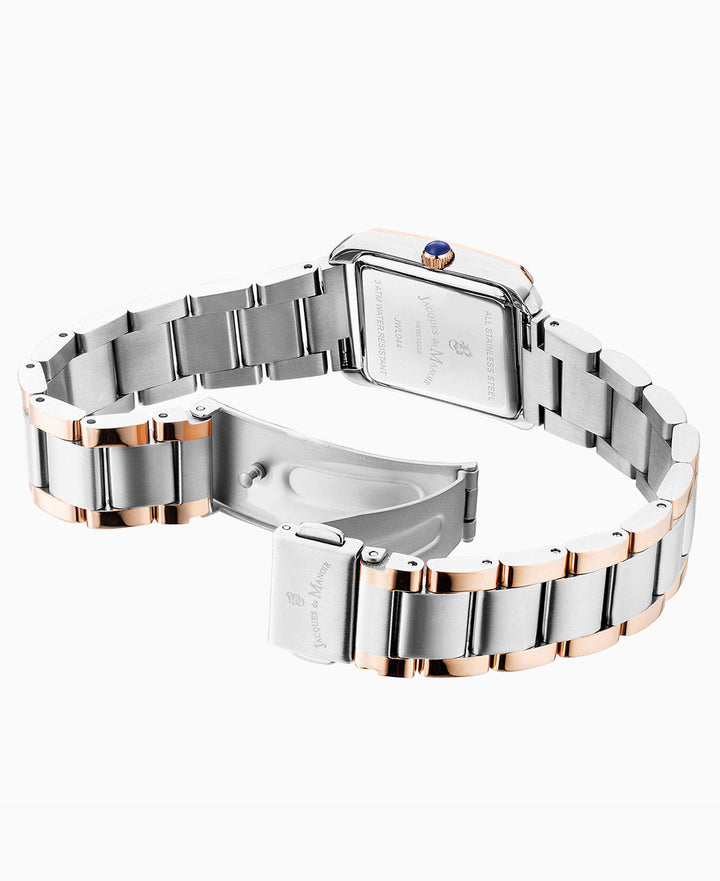 Emily Bicolor Rose & Silver White Dial