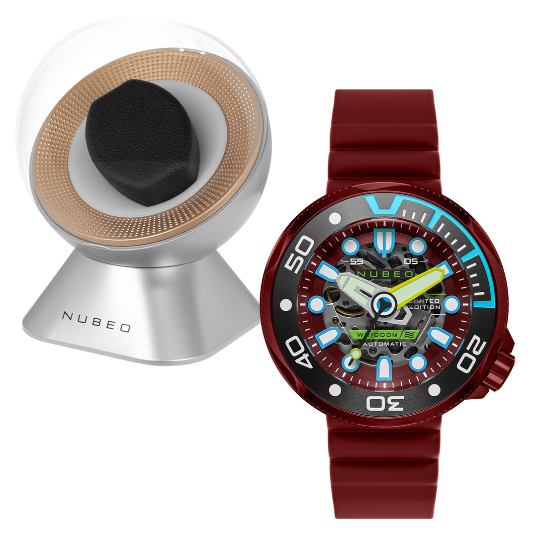 Ventana Skeleton Automatic Limited Edition Set Red / Silicone | Red Dial
