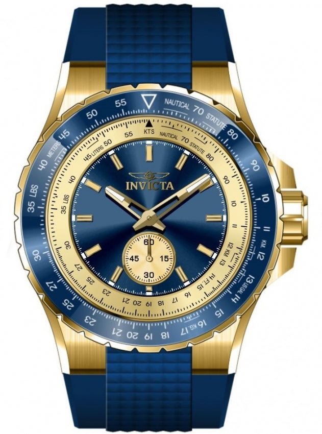 Aviator Men Blue Dial / Blue Silicone Strap Blue Dial