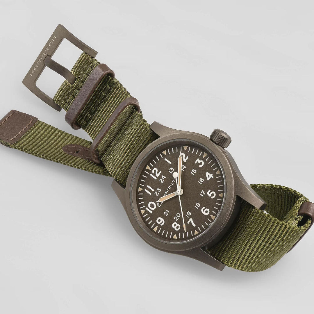 Khaki Field Brown / Textile | Green Dial