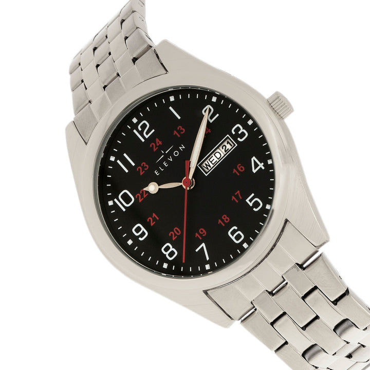 Gann Bracelet Watch with Day/Date Silver/Black | Black Dial
