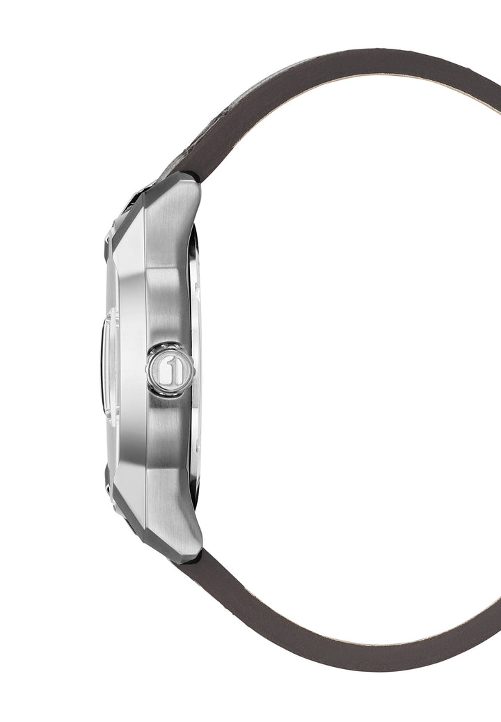 Selvedge Gray Dial / Brown Leather Strap Gray Dial