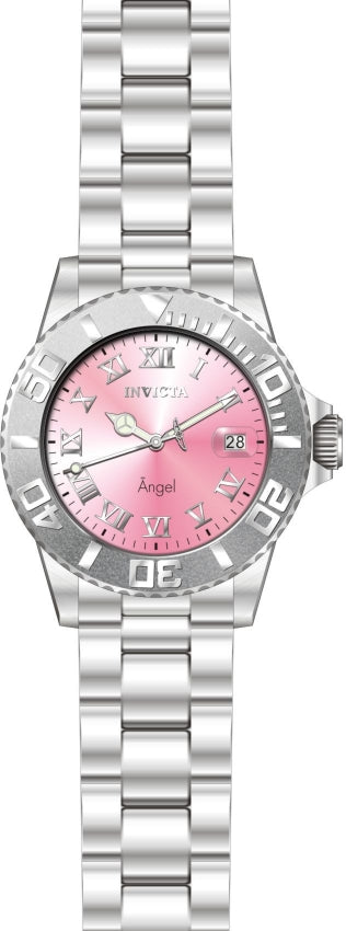 Angel Pink Dial / Silver Stainless Steel Bracelet Pink Dial