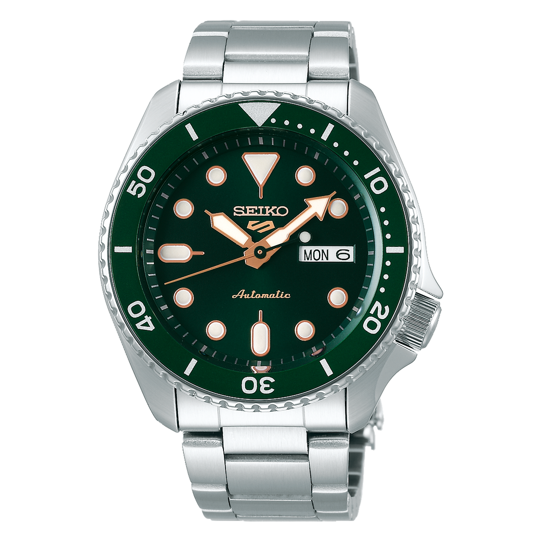 5 Sports SKX Series Green Dial / Stainless Steel Bracelet Green Dial