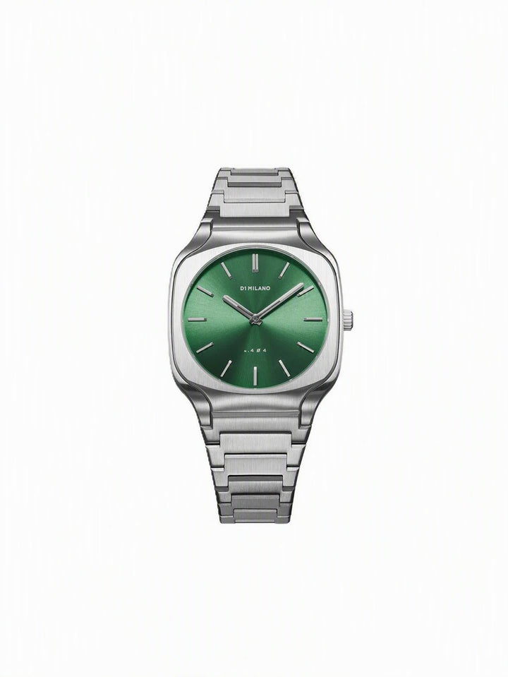 Square Green dial / Silver Stainless Steel Bracelet Green Dial