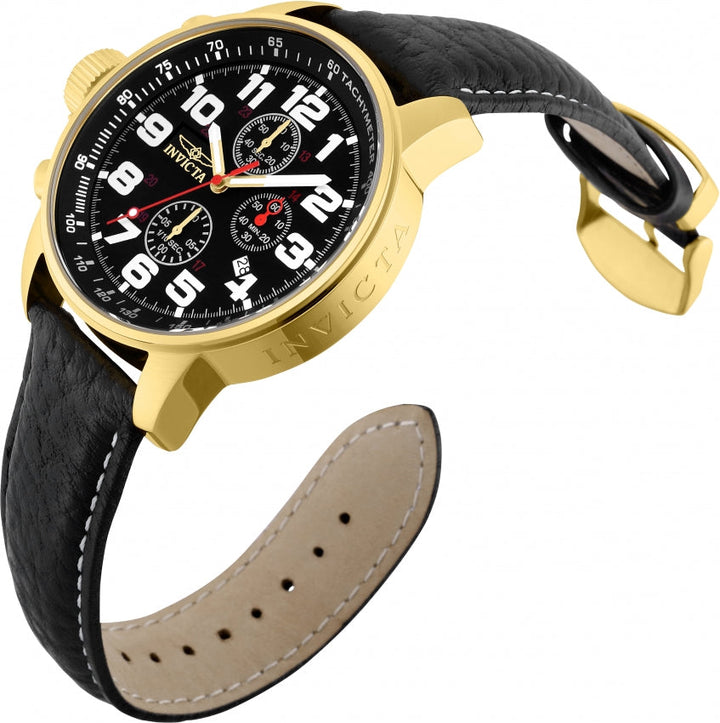 I-Force Chronograph Black Dial / Black Leather Strap Black Dial