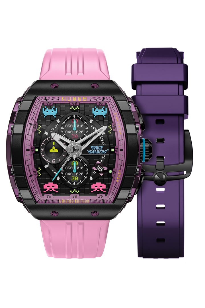 Magellan Chronograph Space Invaders Limited Edition Black / Rubber | Black Dial