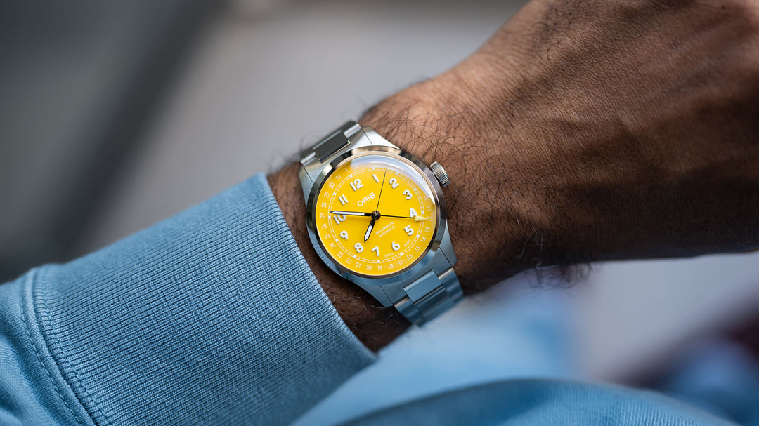 Pointer Date 40mm Yellow