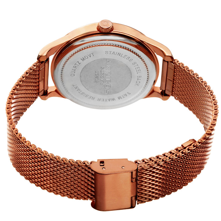 Casual-AK920RG Rose Gold/Stainless Steel | Black Dial