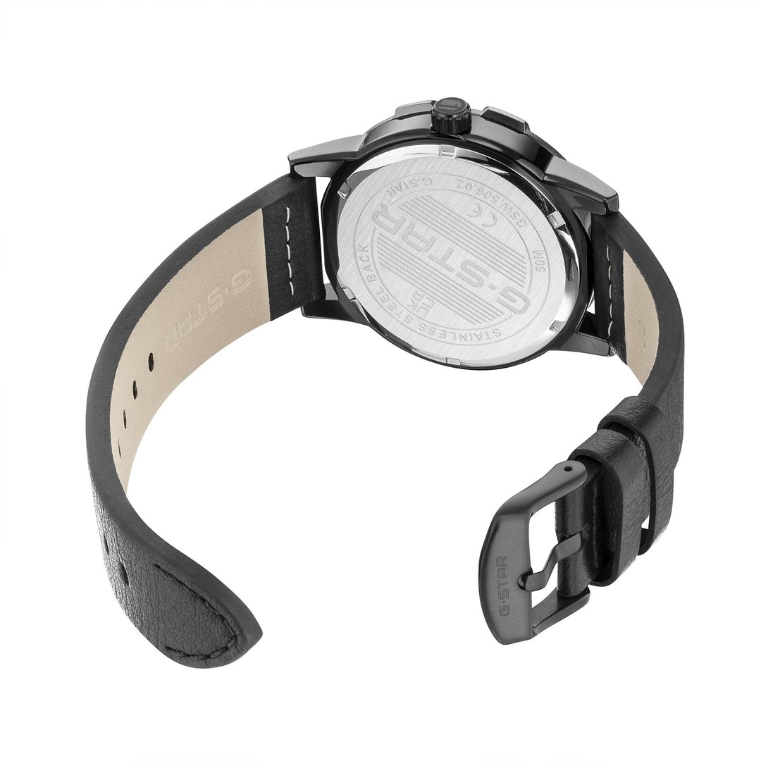 Constructed Gray Dial / Black Leather Strap Gray Dial