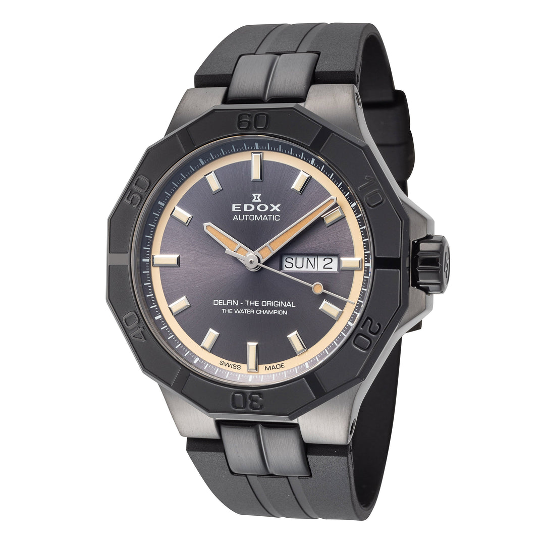 Delfin The Original 43mm / Grey / Black Grey Dial