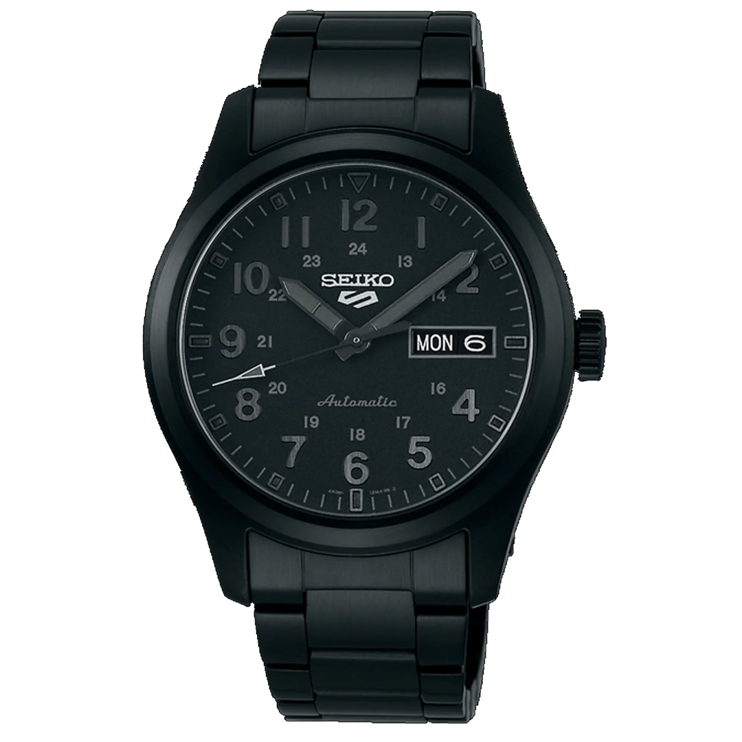 5 Sports Military Black Dial / Black Stainless Steel Black Dial