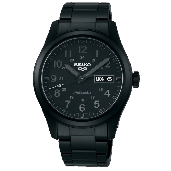 5 Sports Military Black Dial / Black Stainless Steel Black Dial