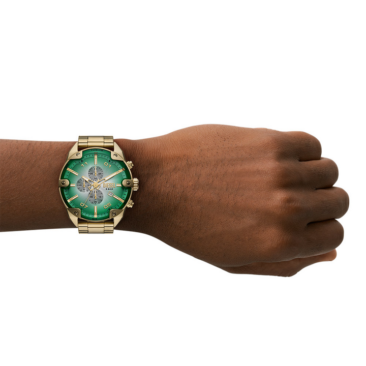 Spiked Green dial / Gold Stainless Steel Bracelet Green Dial