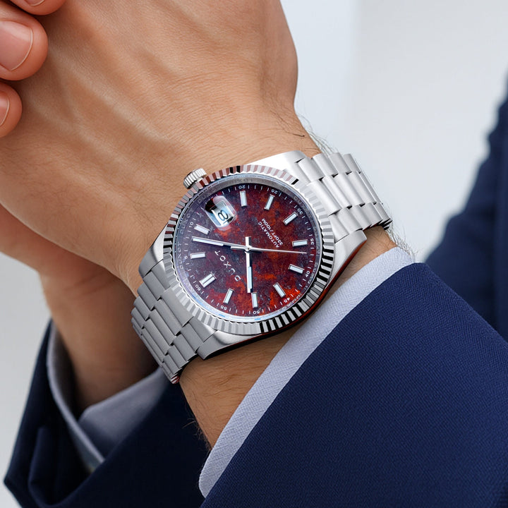 Marcel Automatic Lapidary Limited Edition Red / Stainless Steel | Red Dial