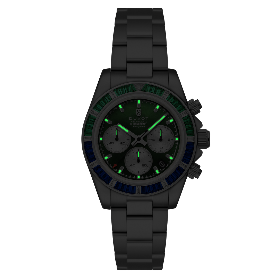 Accelero Rainbow Chronograph Green/Stainless Steel | Green Dial