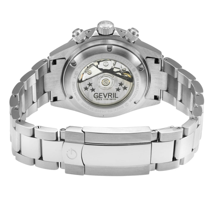 New Amsterdam Swiss made Automatic Chrono, ETA 7753, White Dial, Stainless steel