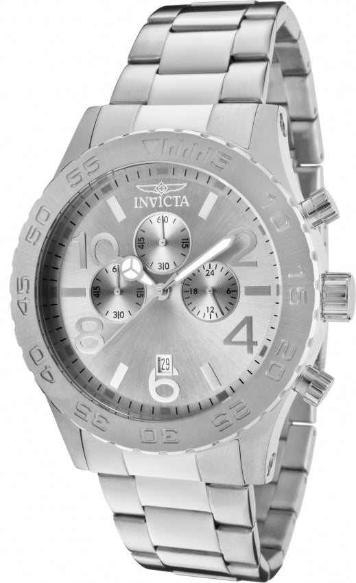 Specialty Chronograph Silver Dial / Silver Stainless Steel Bracelet Silver Dial