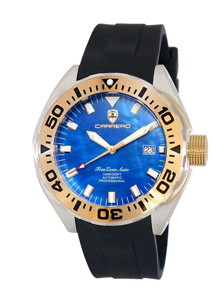 FreeZone-Auto Blue / Gold tone | Blue Dial