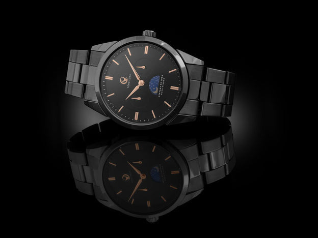 VENTANA DE LUNA BLACK W. ROSE GOLD DIAL | Black Dial