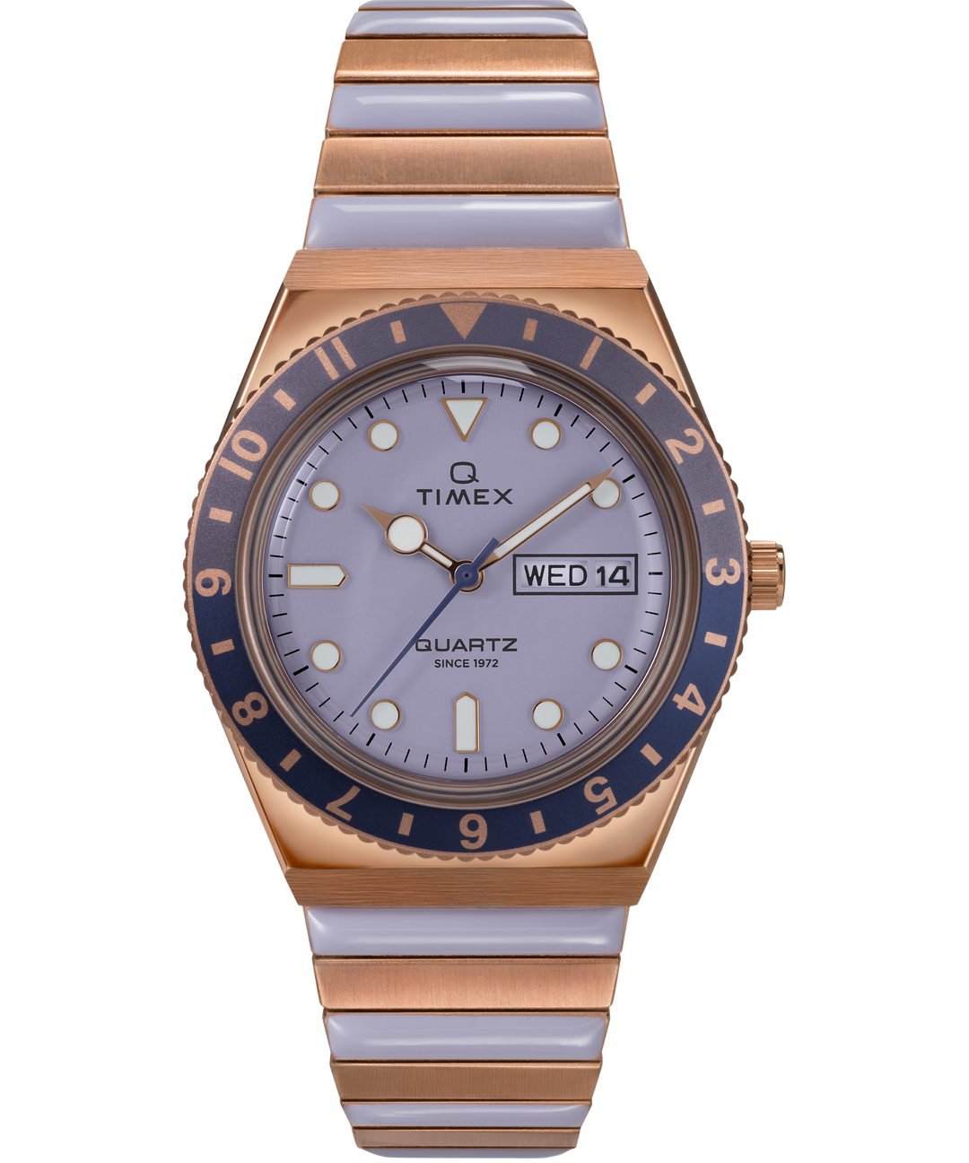 Q QUARTZ Purple Dial