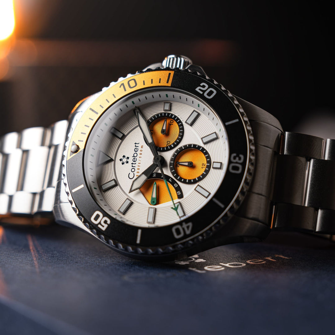 Cortebert Toulon Multifunction White / Stainless Steel | White Dial