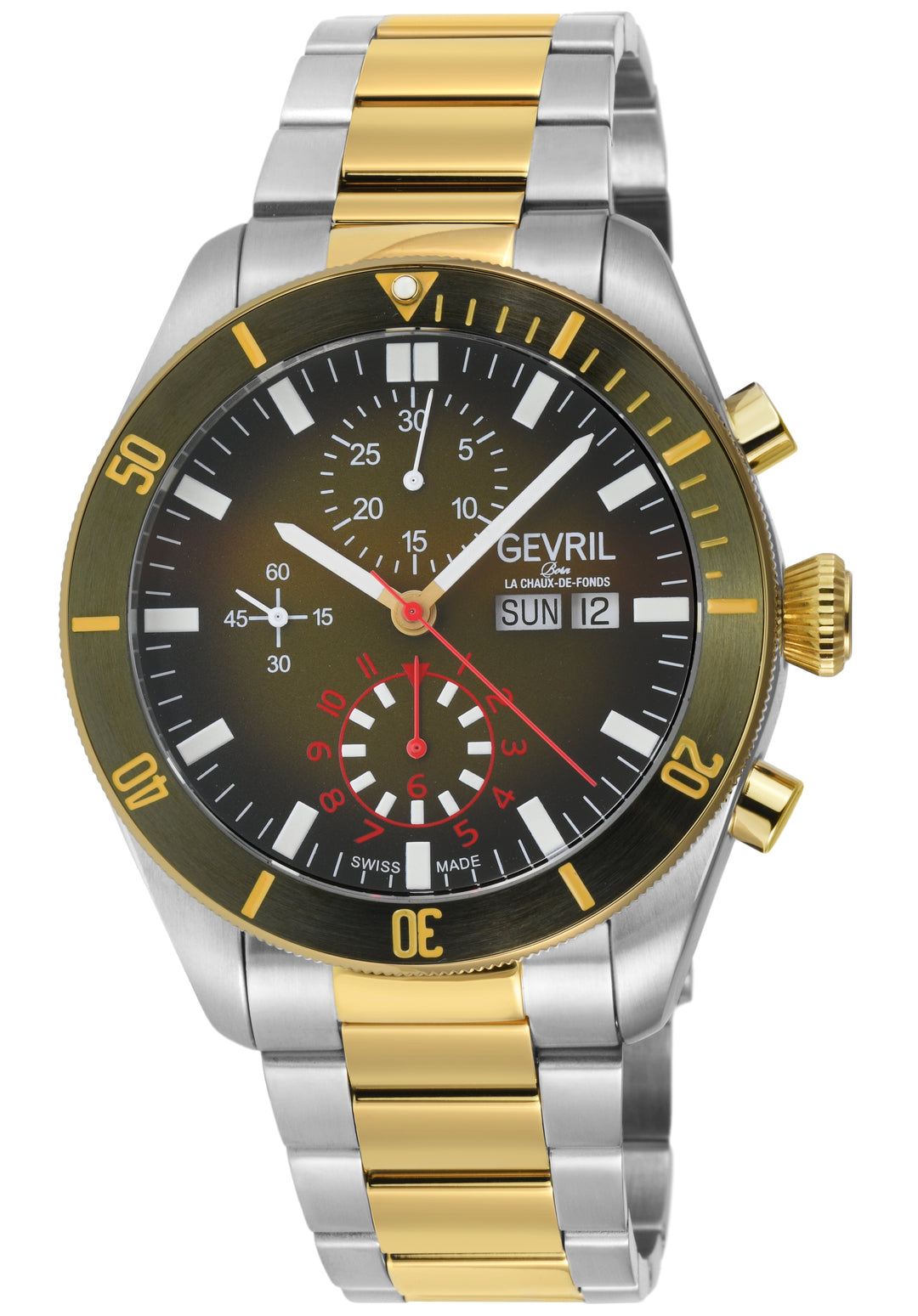 Yorkville - Chronograph Gevril Yorkville Swiss Automatic Chronograph  Watch, SS 